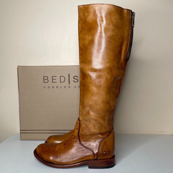 BED STU Tess Distressed Tan Leather Tall Riding Boots BEDSTU Size 8 - Picture 5 of 16